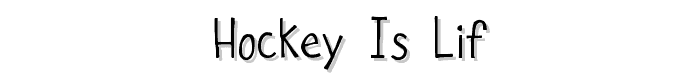 Hockey is Lif font